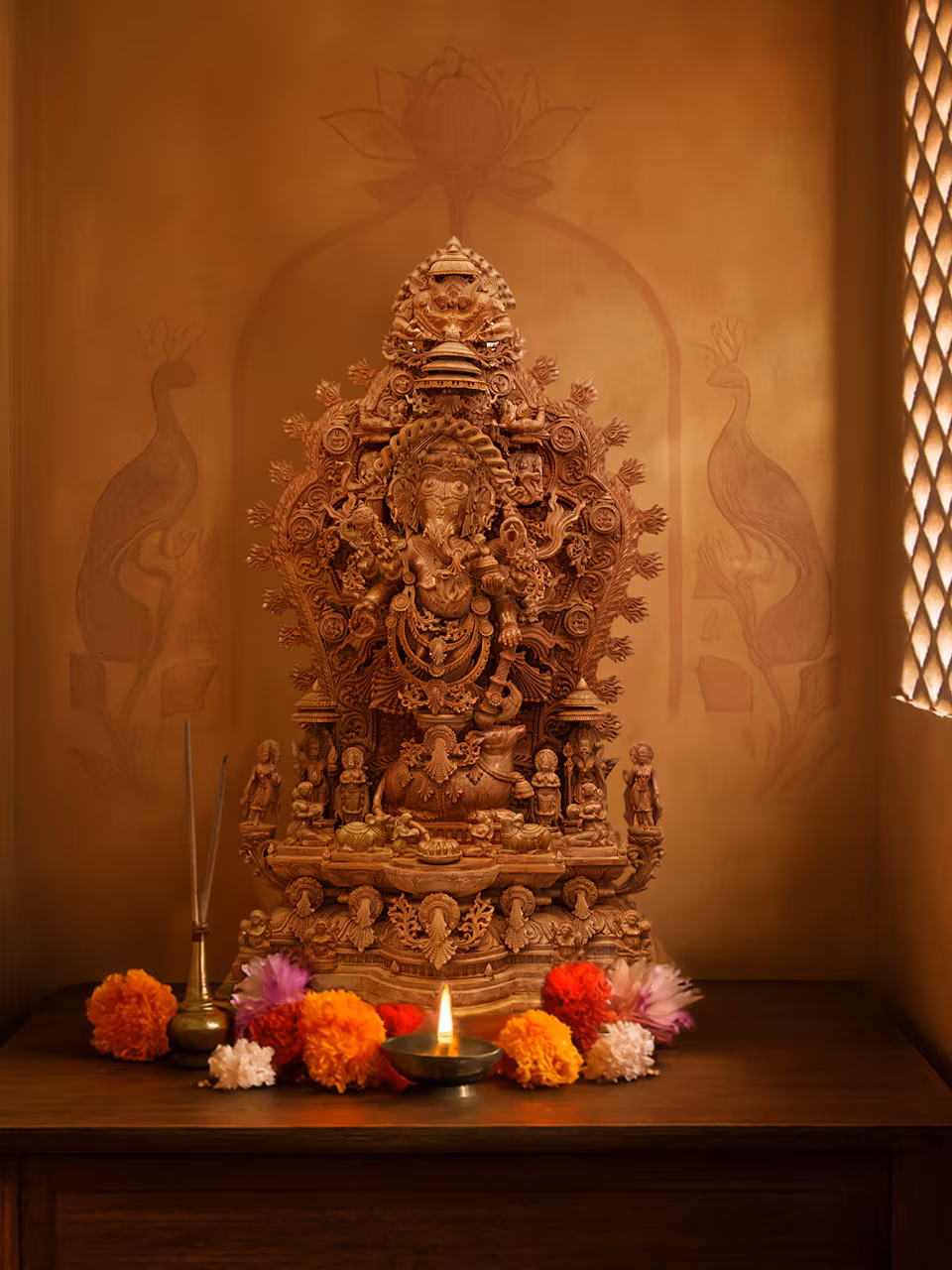 stone ganesha idol 7 inches
