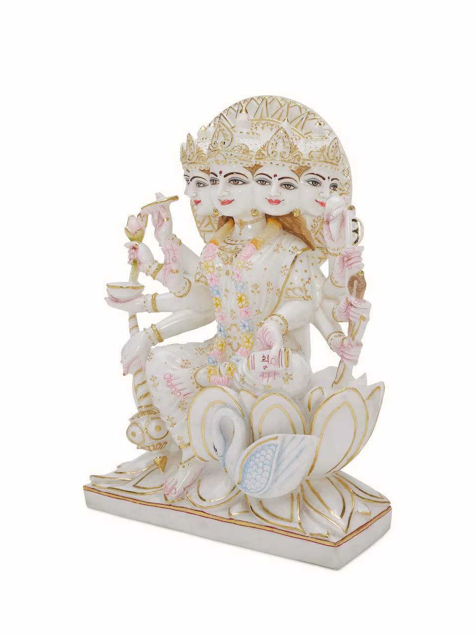Gayatri Mata Ji Carved Marble Idol